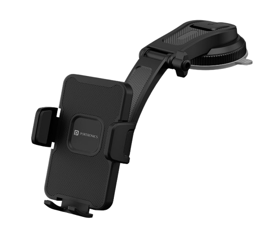 portronics clamp m5 windshield mobile holder for car