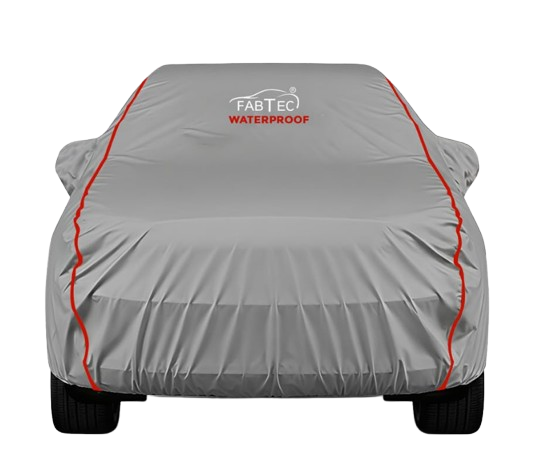 best maruti fronx accessories online fabtec heavy duty waterproof car body cover with red piping