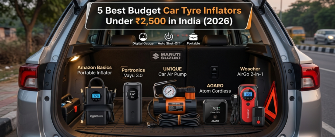 5 Best Budget Car Tyre Inflators Under ₹2,500 in India (2026)
