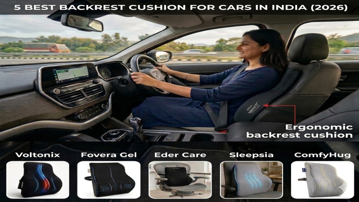 5 Best Backrest Cushion for Cars in India (2026): Fix Driving Back Pain