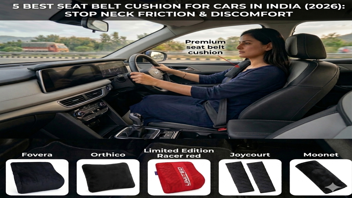 5 Best Seat Belt Cushion for Cars in India (2026): Stop Neck Friction & Discomfort