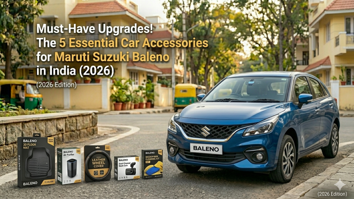 Must-Have Upgrades! The 5 Essential Car Accessories for Maruti Suzuki Baleno in India (2026)
