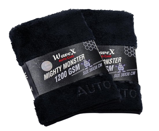 WaveX Mighty Monster 1200 GSM ultra thick cars drying towel microfiber cloth
