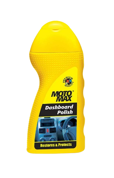 Motomax Dashboard Polish 100ml pocket-sized bottle for quick interior cabin plastic and rubber trim UV rays protection.