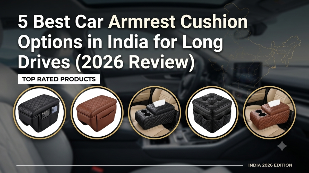 5 Best Car Armrest Cushion Options in India for Long Drives (2026 Review)