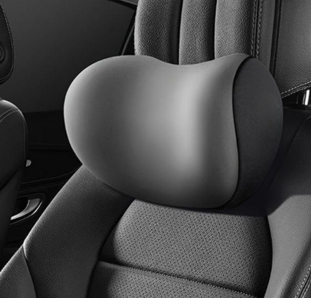 VELVERI ergonomic black and grey memory foam car seat neck rest cushion pillow for driver cervical strain relief