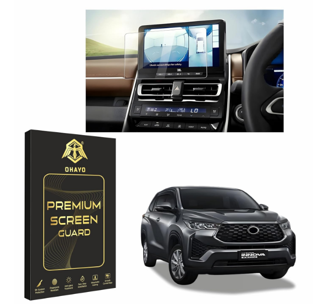 OHAYO 9H surface hardness flexible infotainment screen protector film for Toyota Innova Hycross ZX 10.1 inch display
