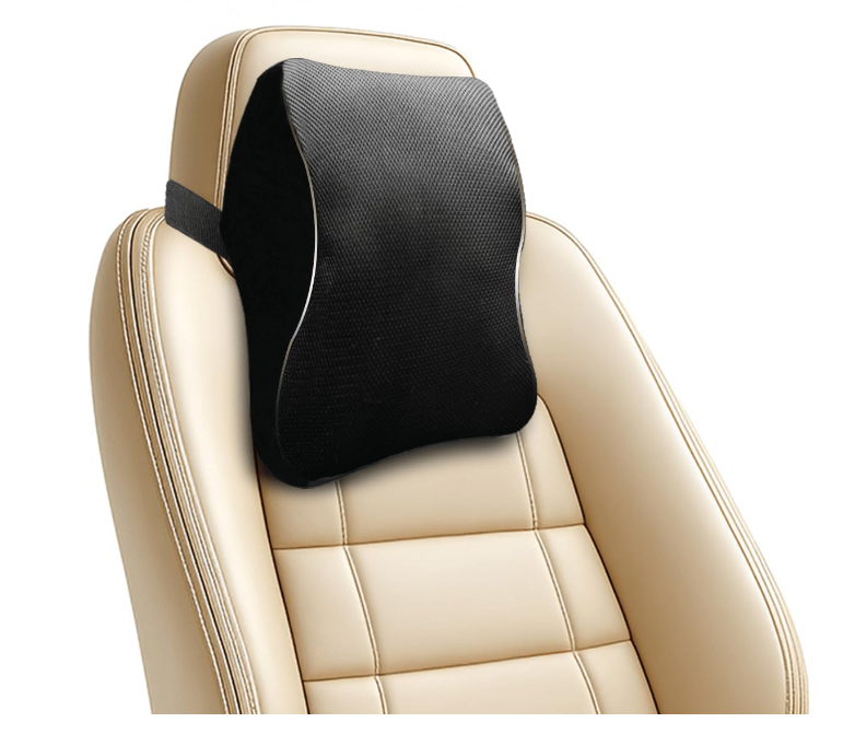 Trajectory Shark Tank featured ergonomic high-density memory foam headrest neck cushion pillow for Hyundai i20 car seat