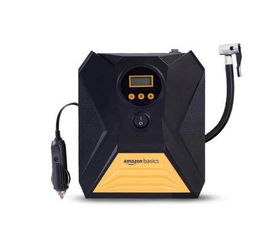 Amazon Basics 12V 150 PSI portable digital tyre inflator pump with auto shut off and LED light for Mahindra Bolero