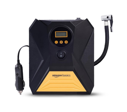 Amazon Basics 12V 150 PSI portable digital tyre inflator pump with auto shut off and LED light for Maruti Suzuki Dzire