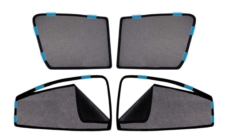 KINGSWAY 4-piece custom magnetic car side window sunshades with rear zipper access for Maruti Suzuki Celerio
