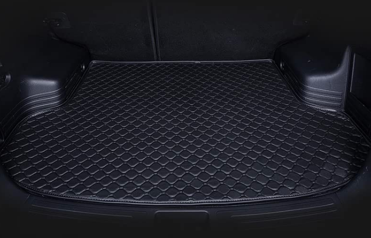 Autofusion black faux leatherette waterproof cargo tray mat covering Honda Elevate boot floor
