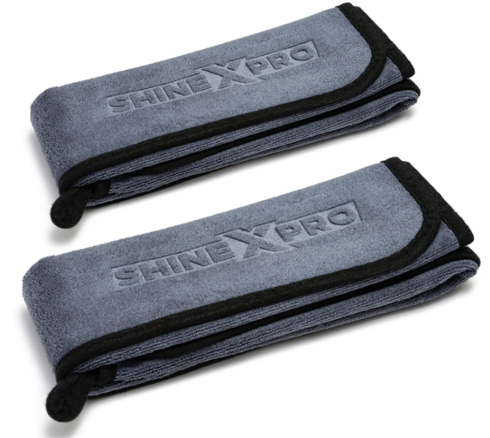 ShineXPro grey 500 GSM extra large microfiber cleaning towel for car detailing