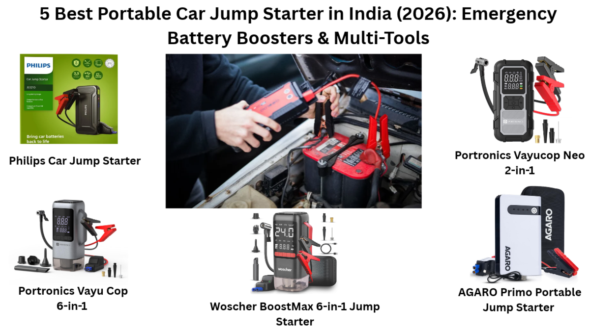 5 Best Portable Car Jump Starter in India (2026): Emergency Battery Boosters & Multi-Tools